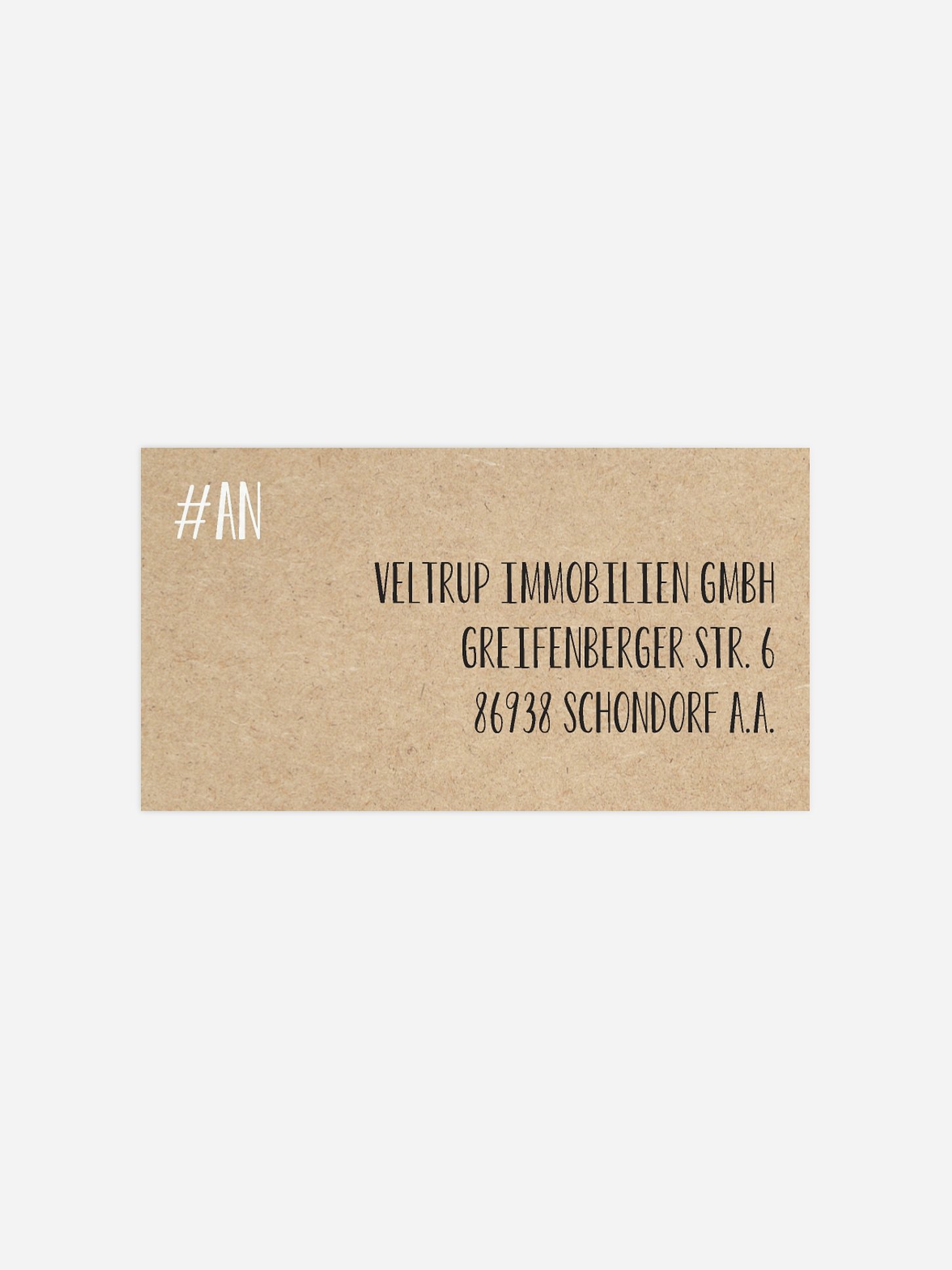 Empfängeraufkleber geschäftl. Weihnachten Hashtag