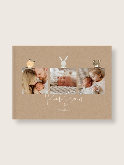 Fotobuch Hardcover Tierchen Trio