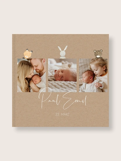 Fotobuch Hardcover Tierchen Trio
