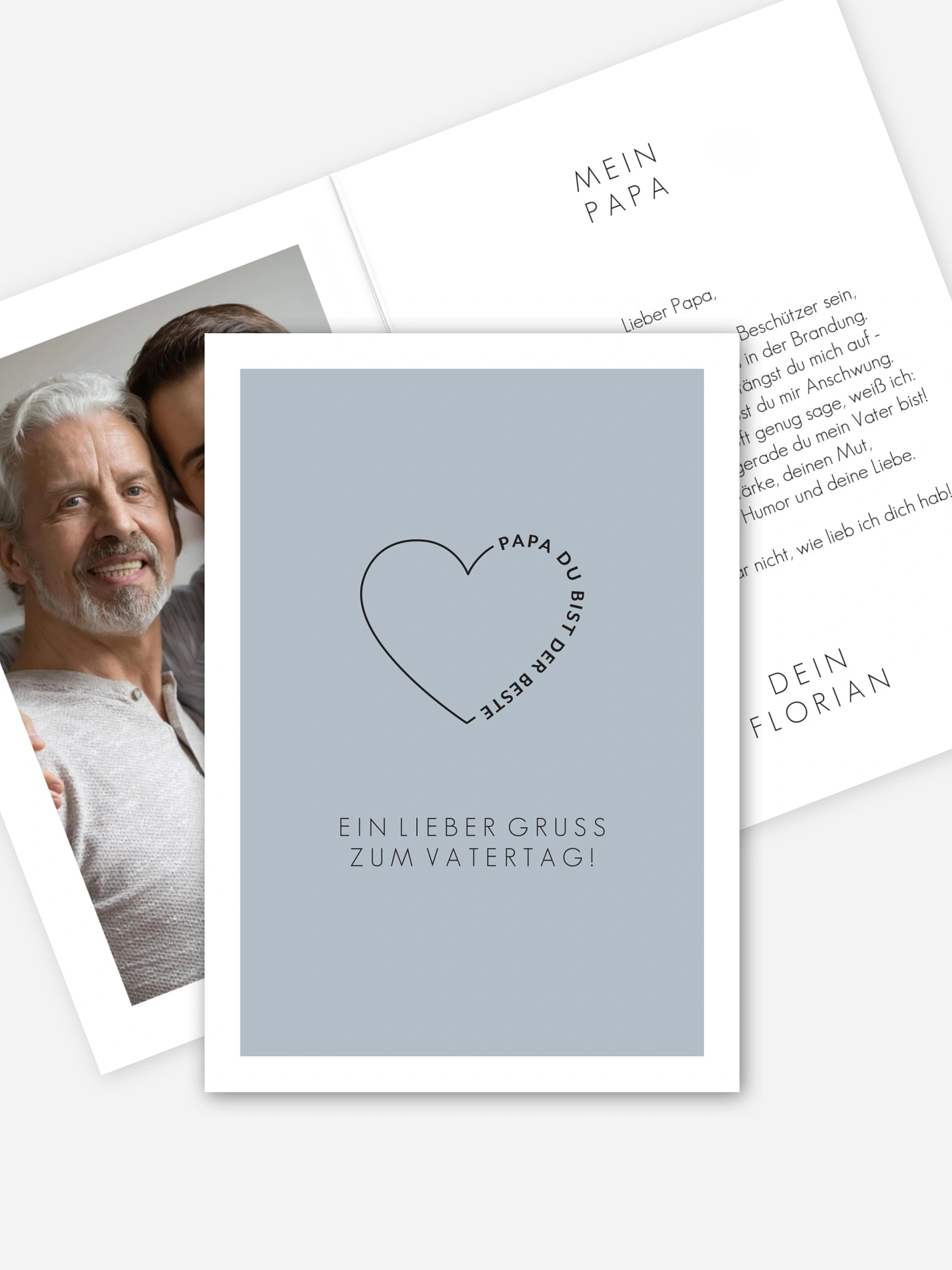 Karte zum Vatertag Papa ist der Beste