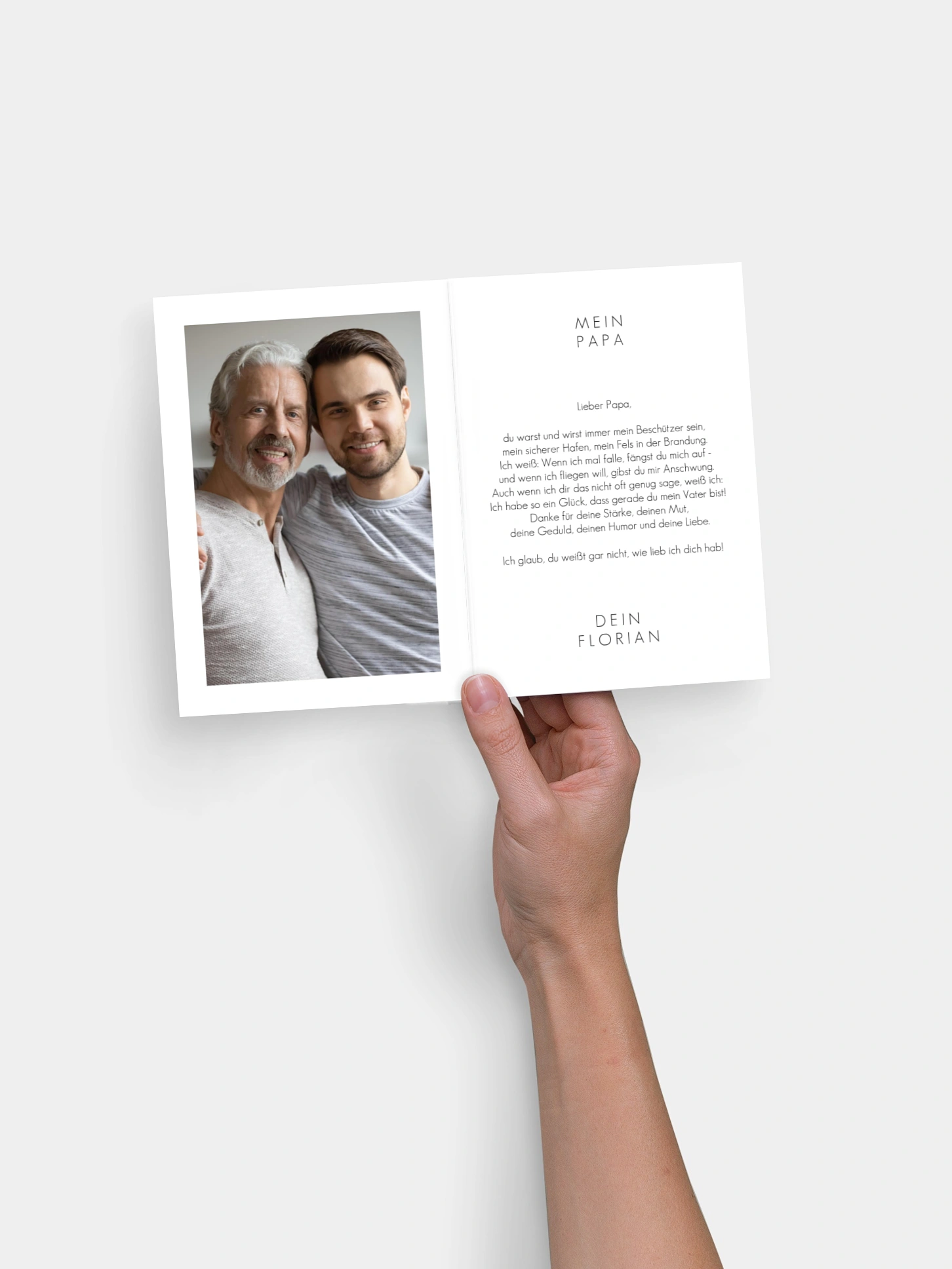 Karte zum Vatertag Papa ist der Beste