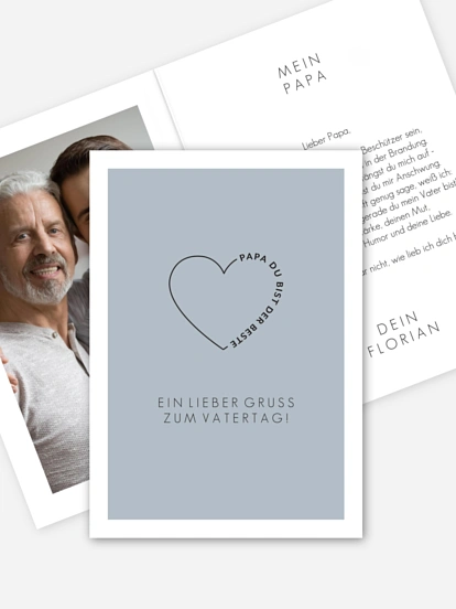 Karte zum Vatertag Papa ist der Beste