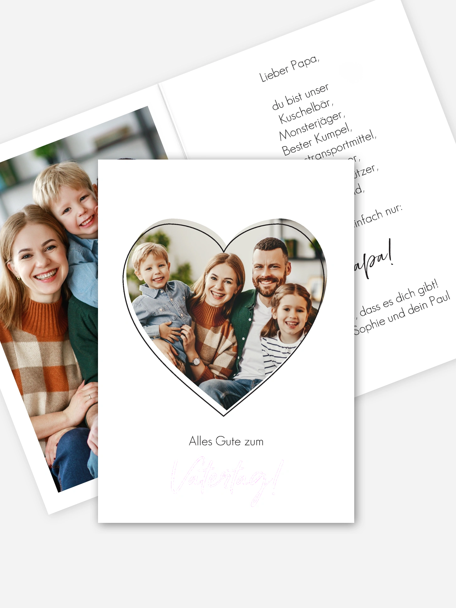 Grußkarte Familienherz