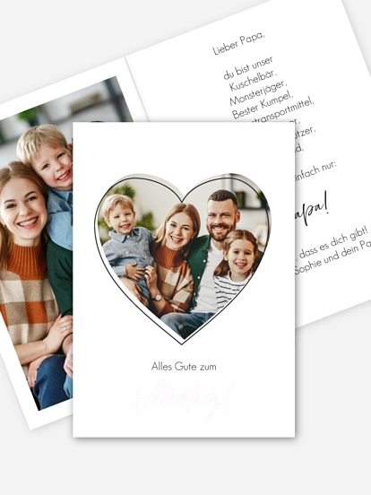 Grußkarte Familienherz