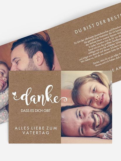 Karte zum Vatertag Danke für alles