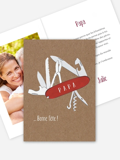 Carte de correspondance Couteau de poche