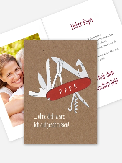 Grußkarte Taschenmesser