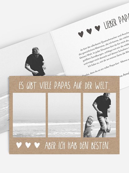 Karte zum Vatertag Mein Papa