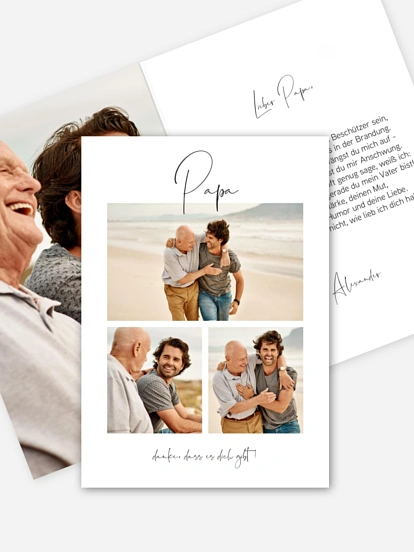 Karte zum Vatertag Foto Spiel