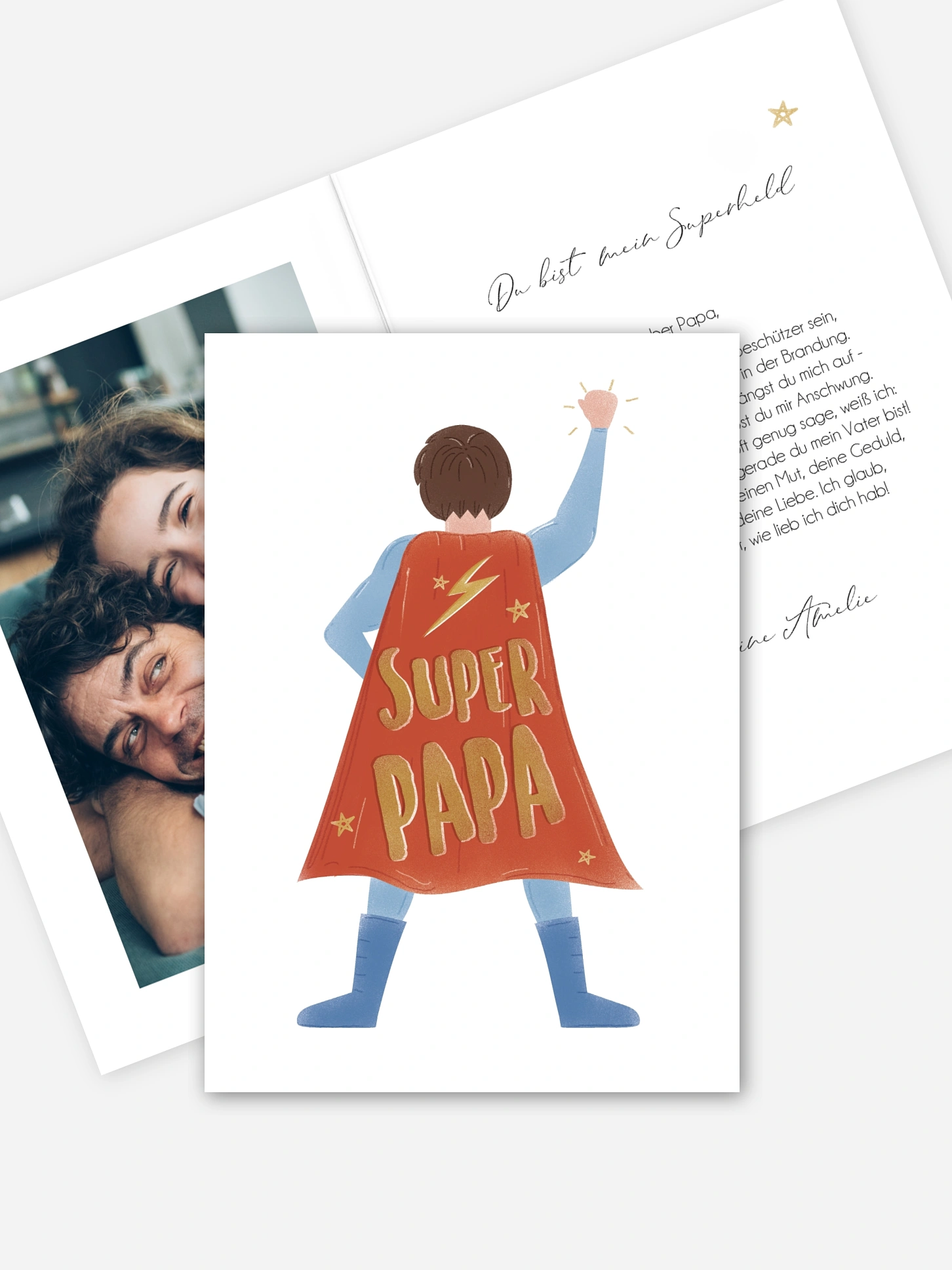 Grußkarte Superpapa