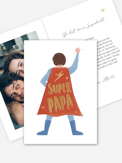 Grußkarte Superpapa
