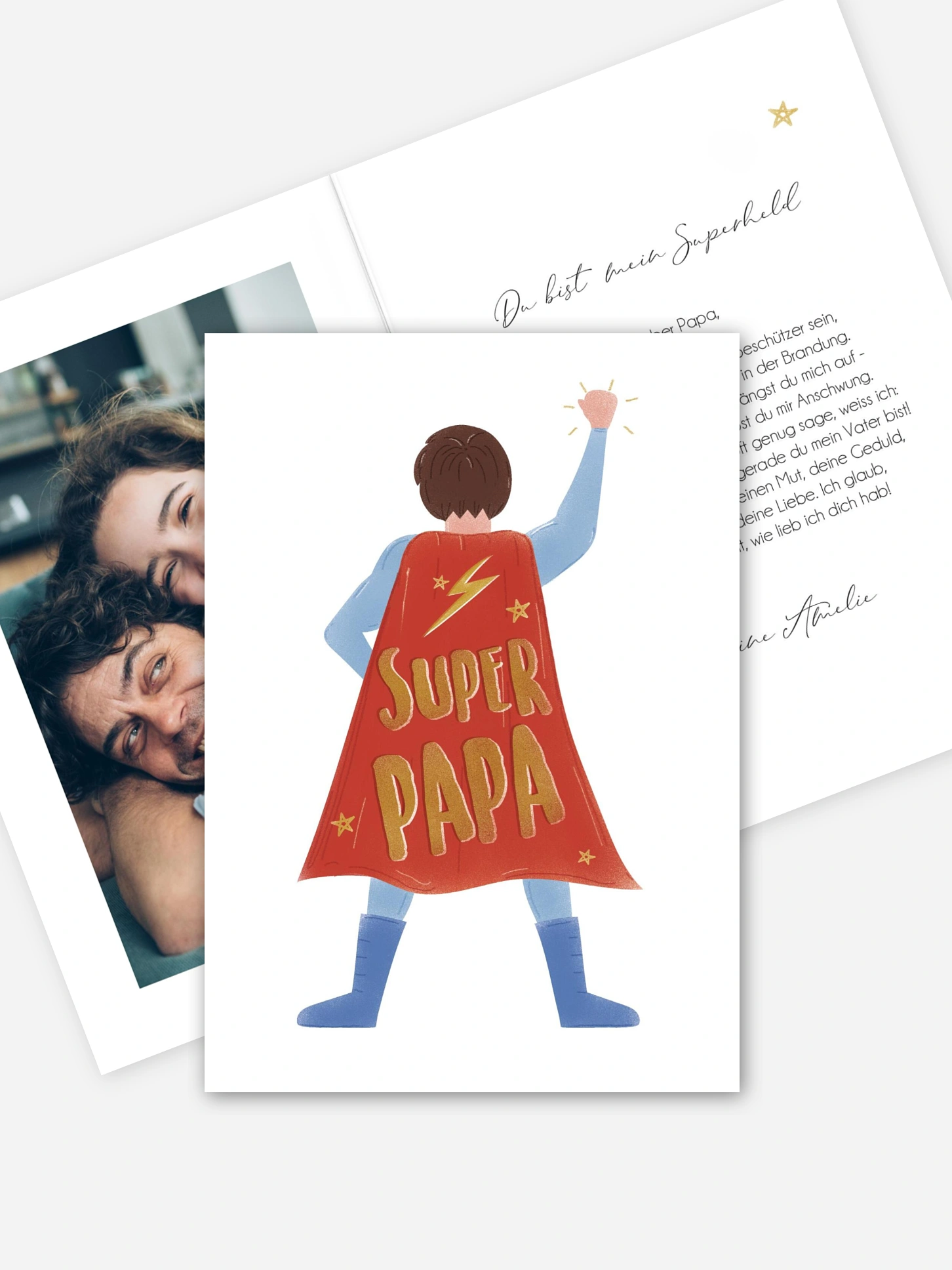 Karte zum Vatertag Superpapa