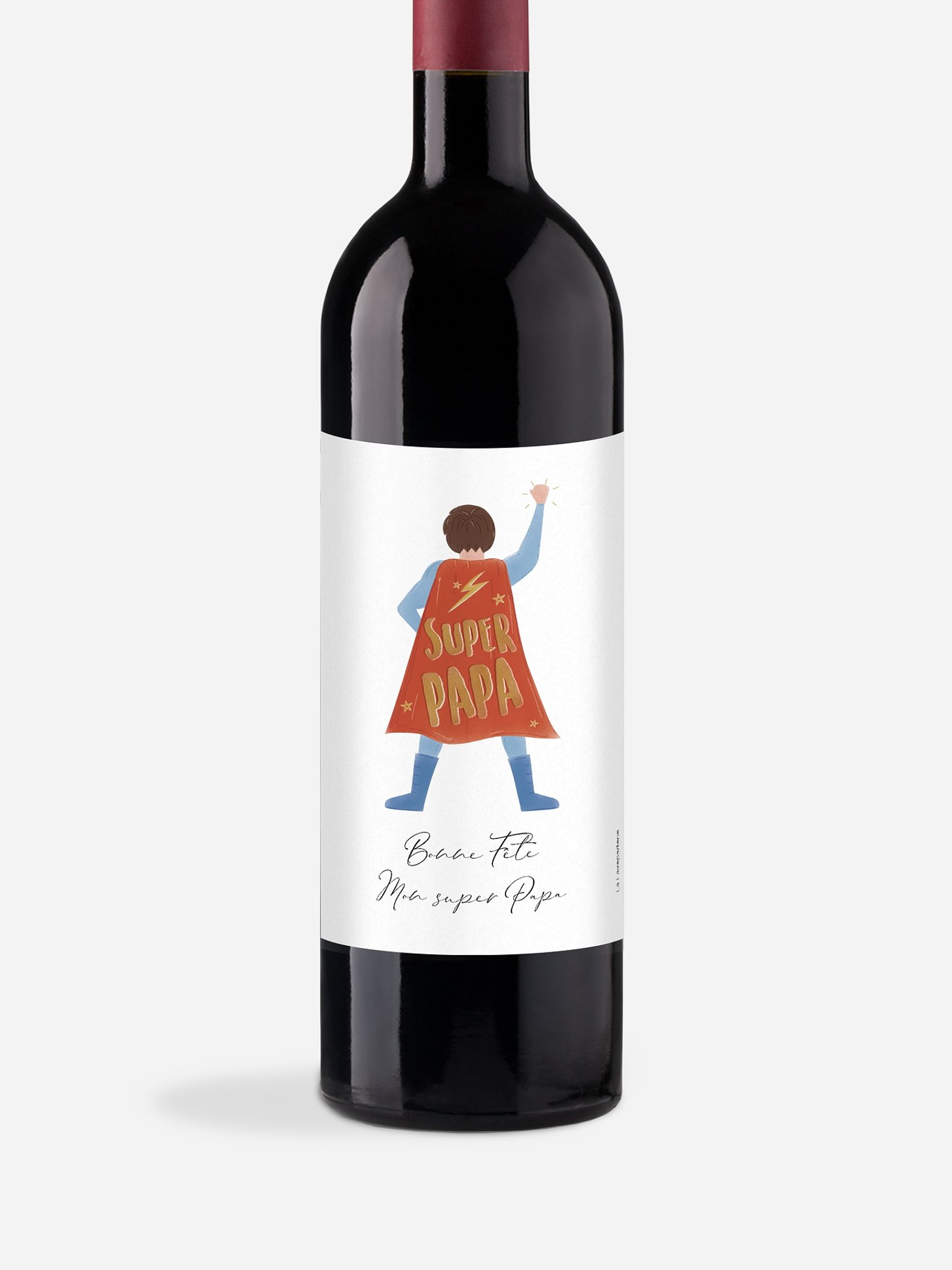 Étiquette pour bouteille Superpapa
