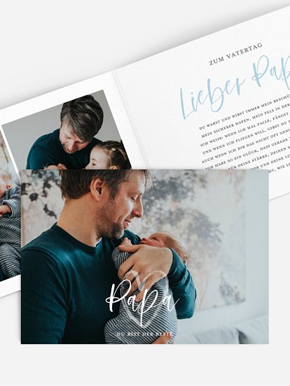 Karte zum Vatertag Herzenswünsche