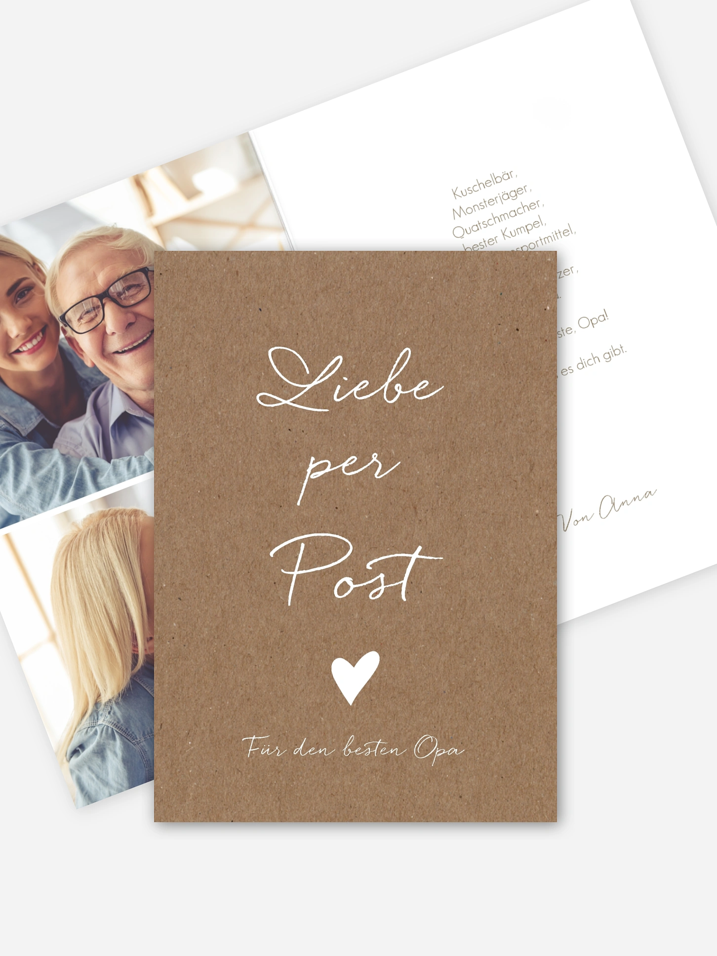 Karte zum Vatertag Liebe per Post