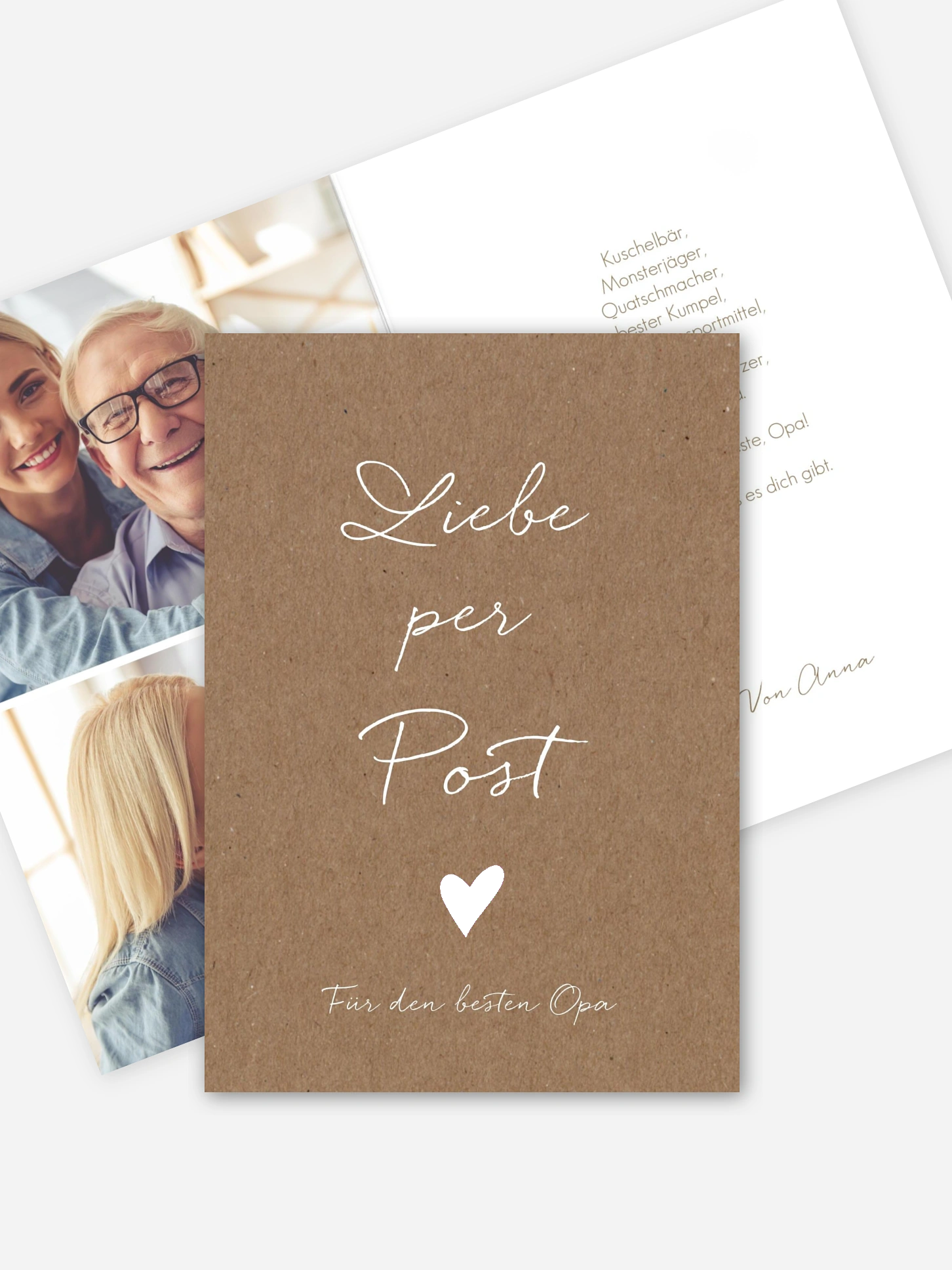 Karte zum Vatertag Liebe per Post