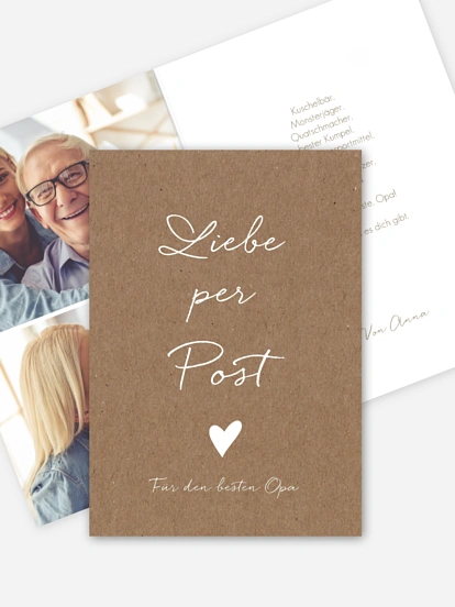 Karte zum Vatertag Liebe per Post