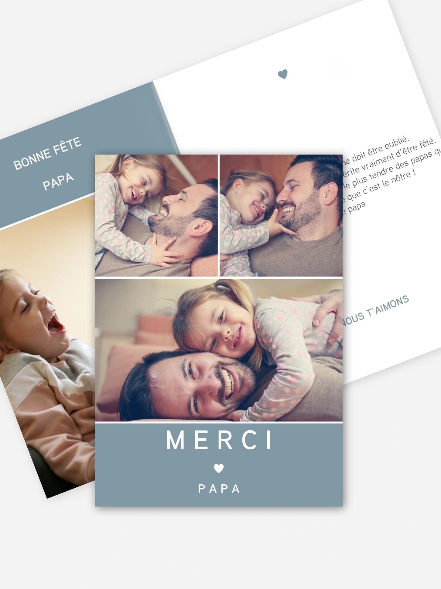 Carte fête des pères Blue Love