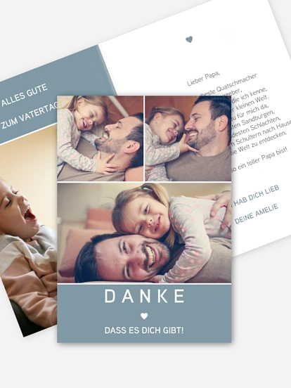 Karte zum Vatertag Blue Love