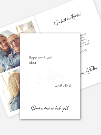 Karte zum Vatertag Opa weiß alles