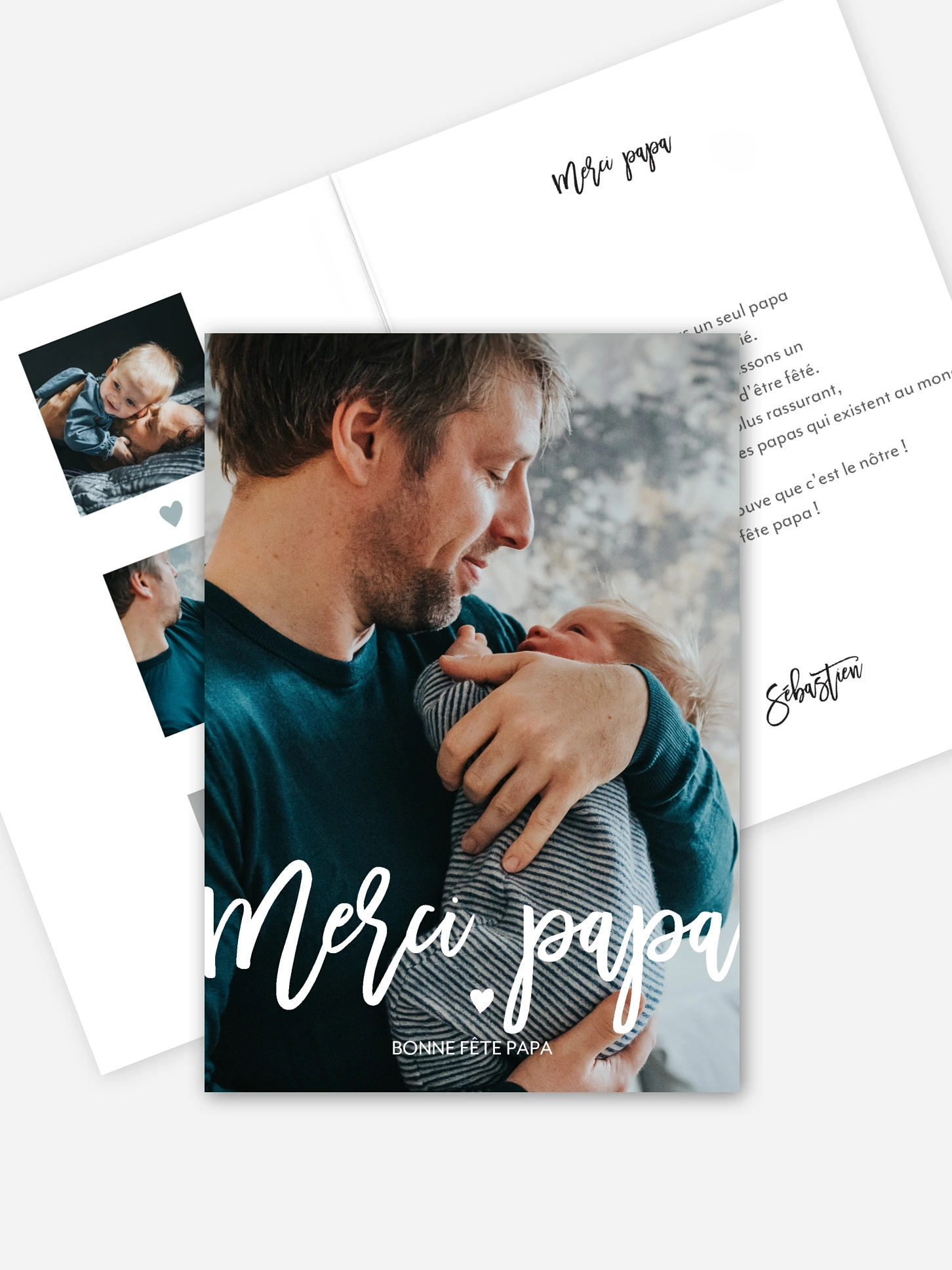 Carte fête des pères Merci papa