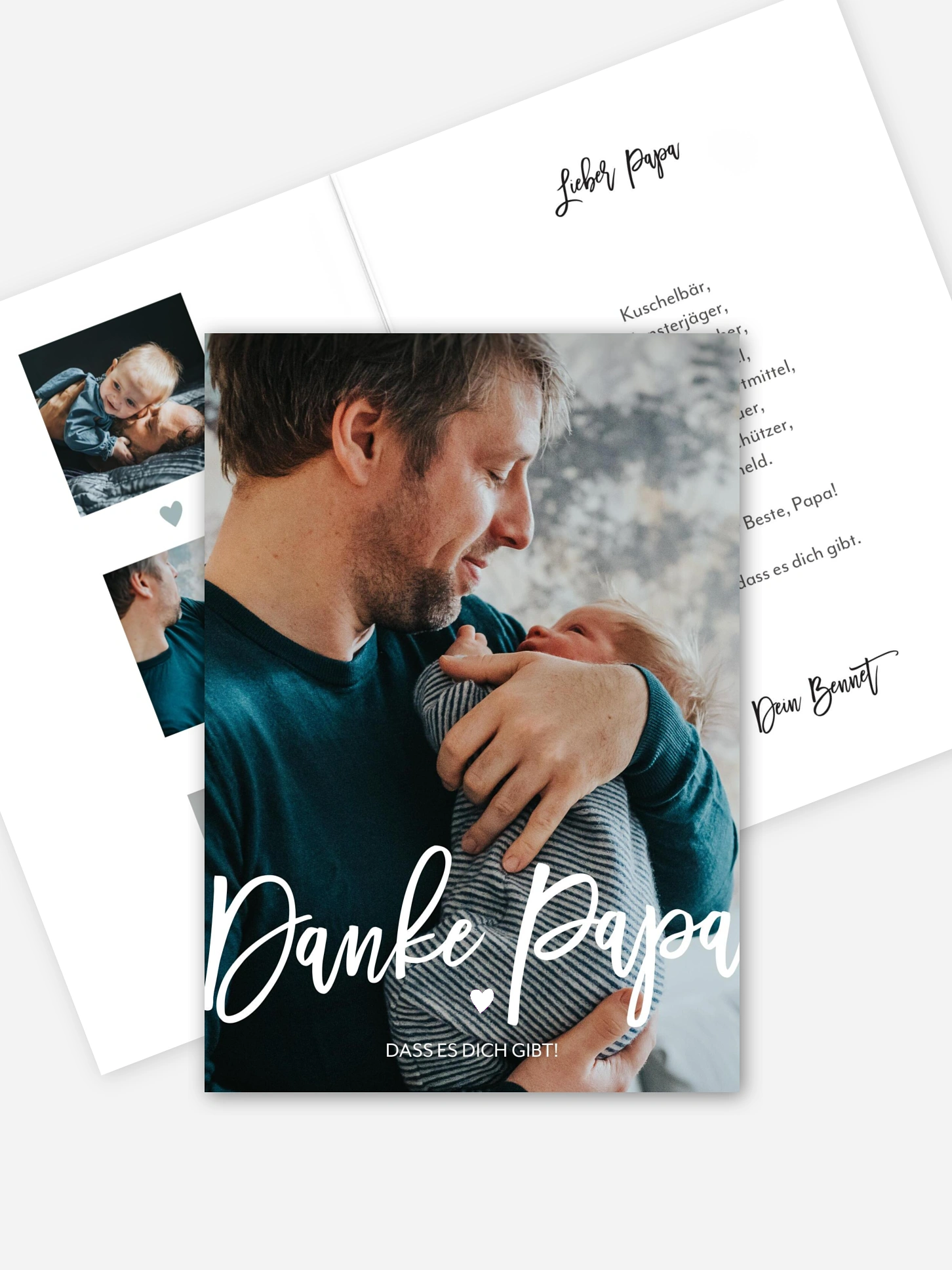 Karte zum Vatertag Danke Papa