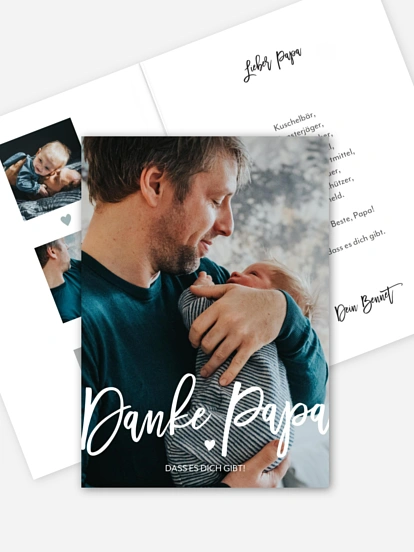 Karte zum Vatertag Danke Papa