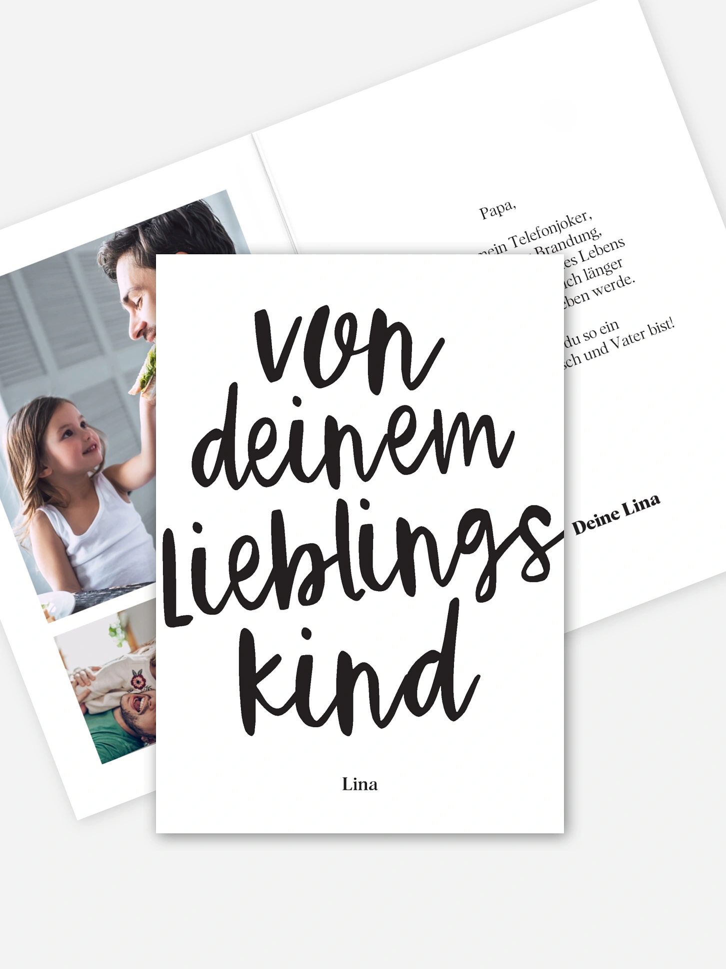 Karte zum Vatertag Lieblingskind
