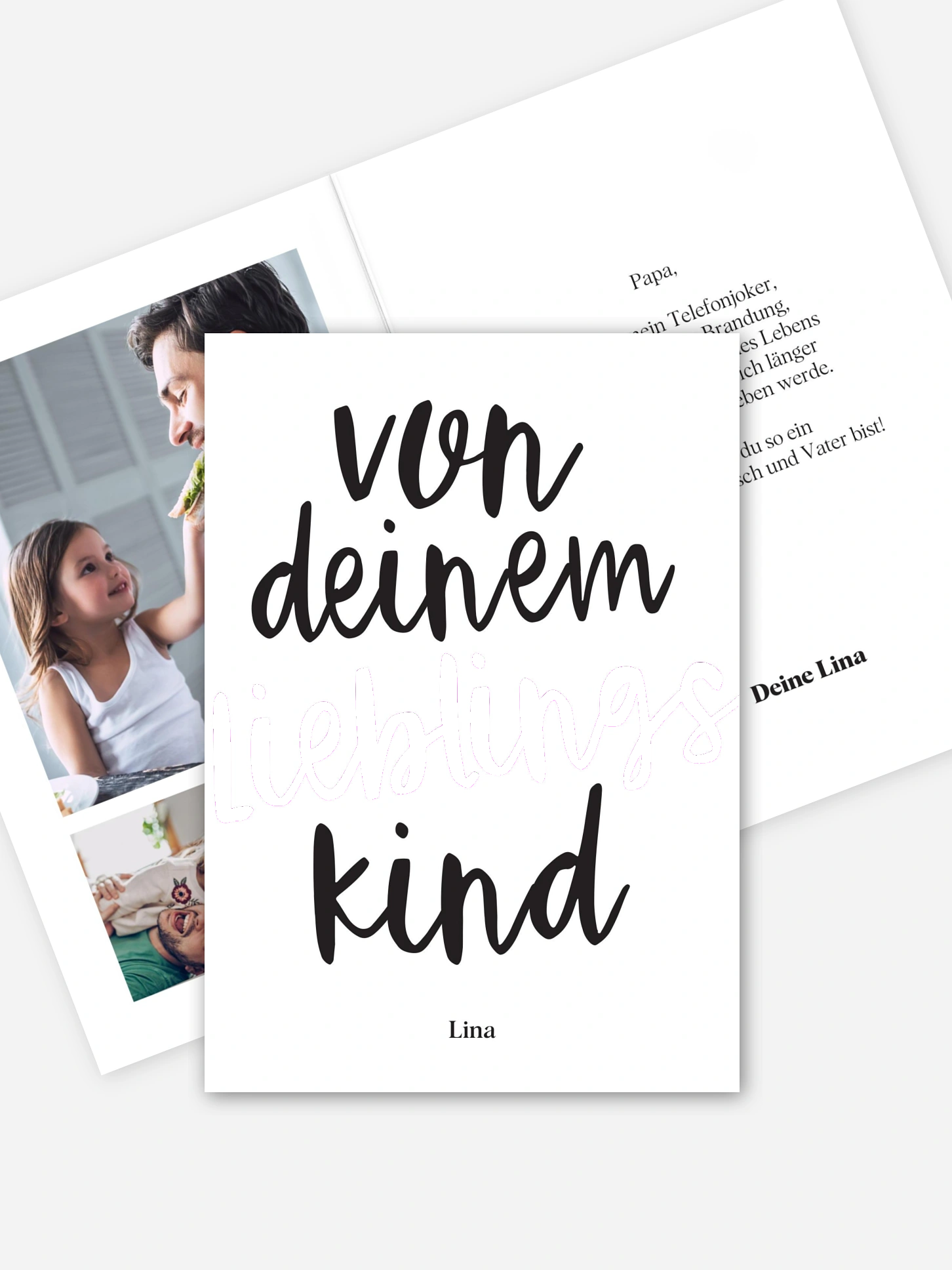 Karte zum Vatertag Lieblingskind