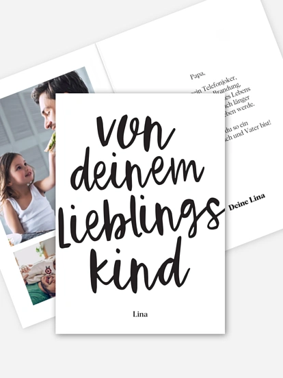 Karte zum Vatertag Lieblingskind