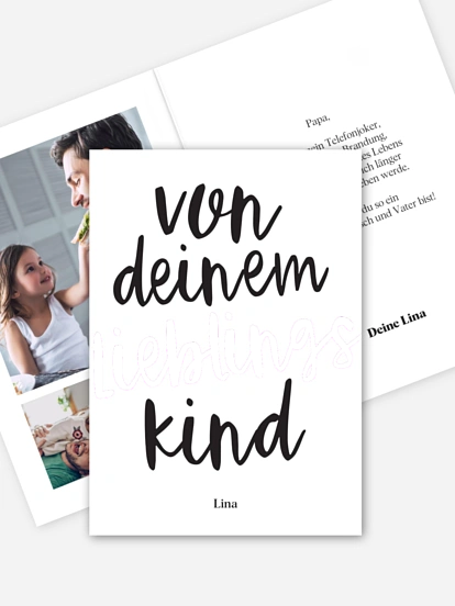 Karte zum Vatertag Lieblingskind