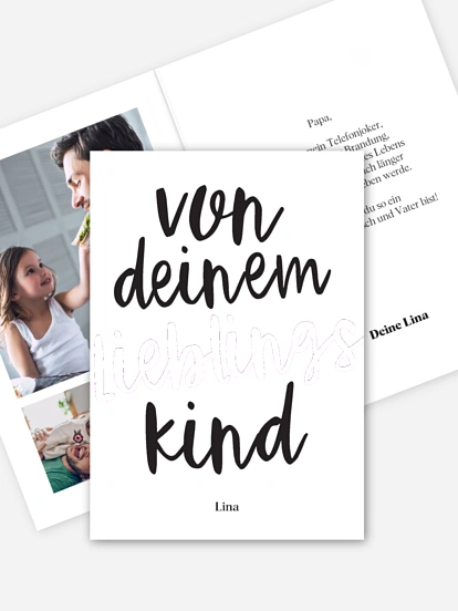 Karte zum Vatertag Lieblingskind