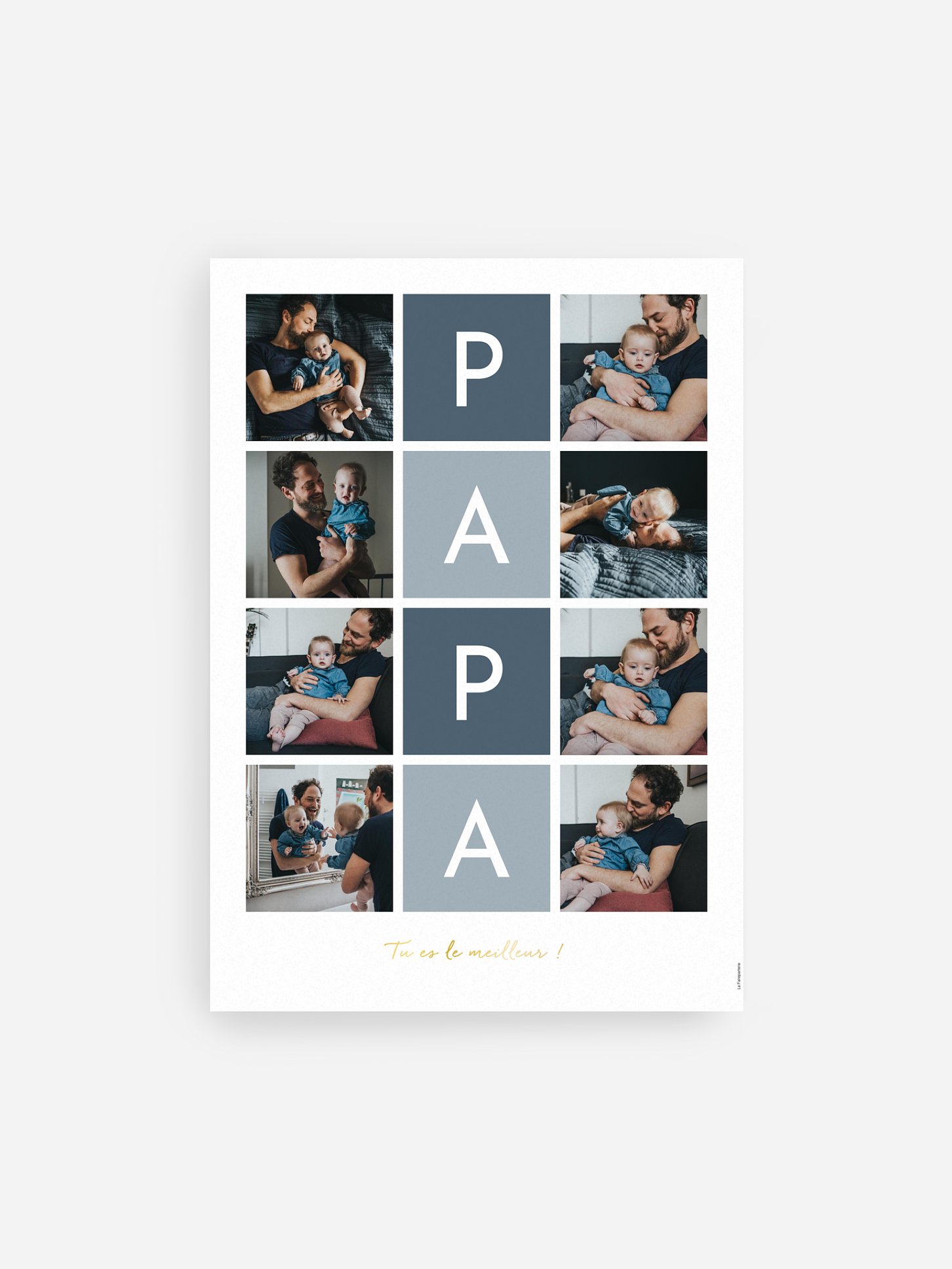 Affiche fête des pères En lettres
