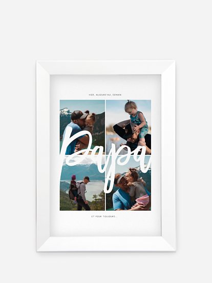 Affiche fête des pères Collage