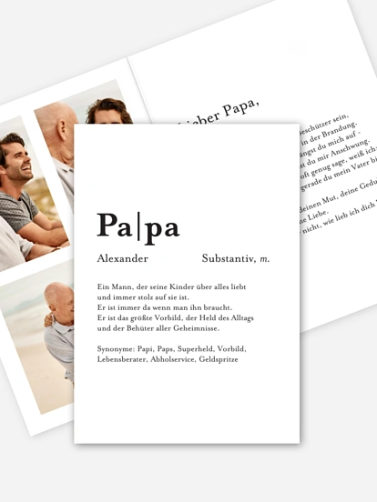 Karte zum Vatertag Meanings