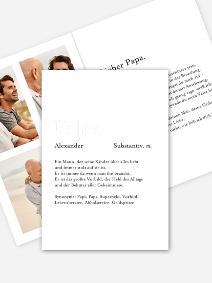Karte zum Vatertag Meanings