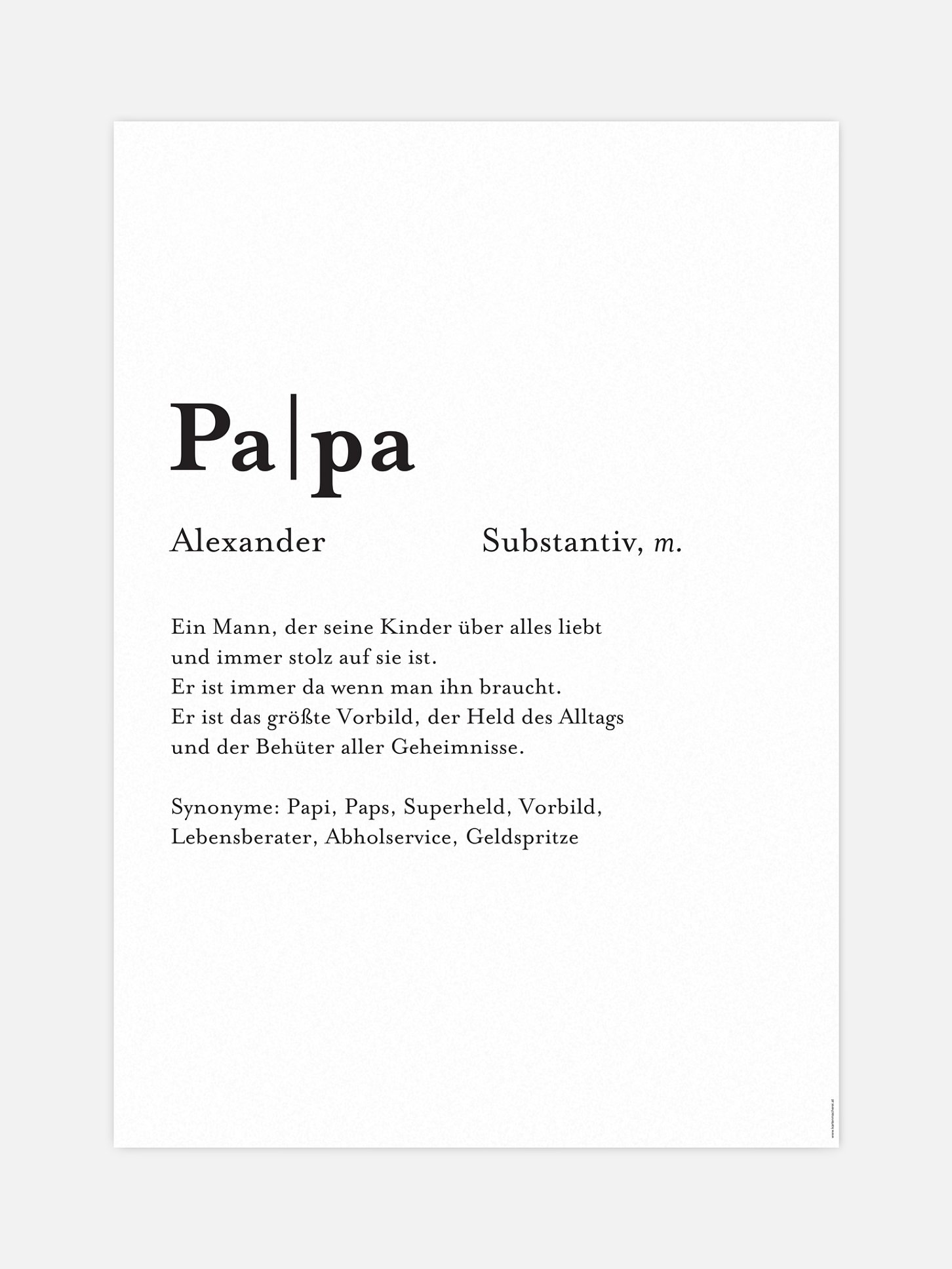 Poster Vatertag Meanings
