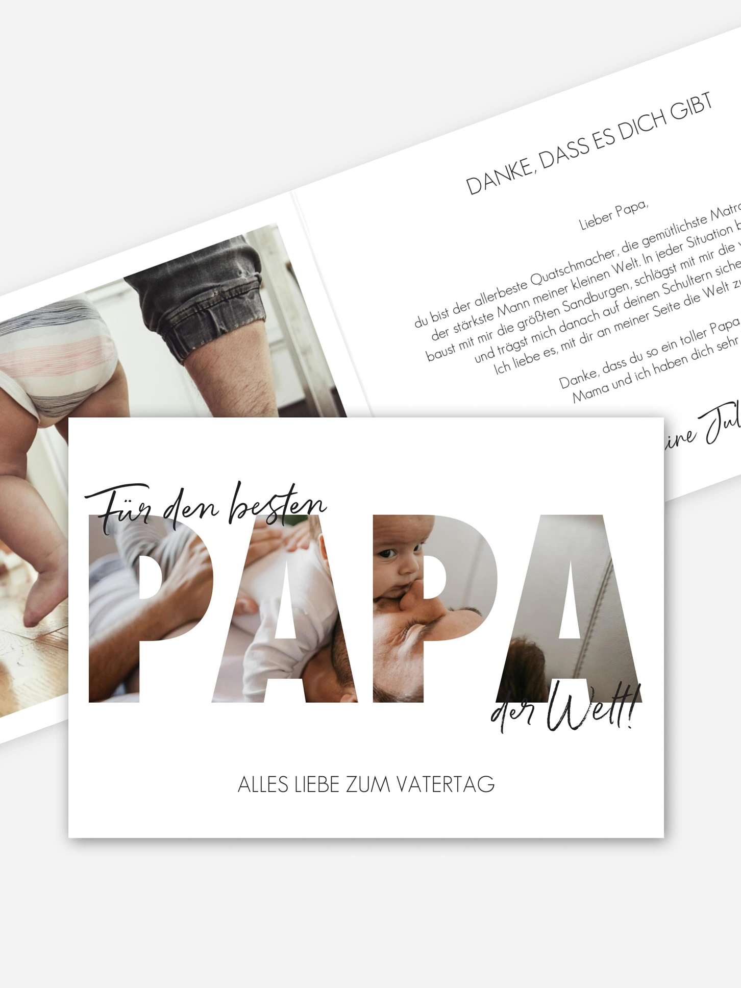 Karte zum Vatertag Bild für Papa