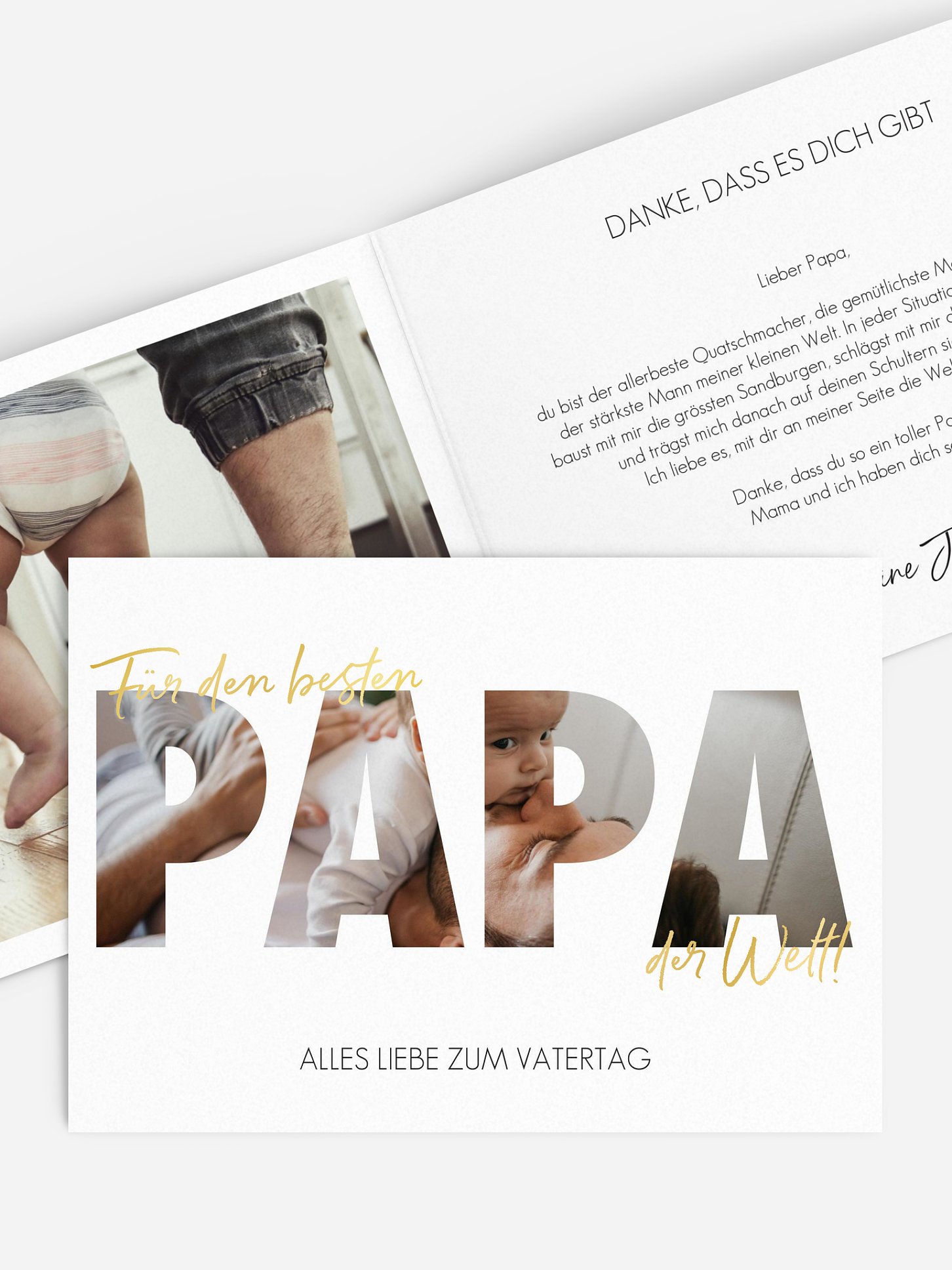 Karte zum Vatertag Bild für Papa