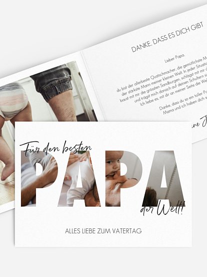 Karte zum Vatertag Bild für Papa