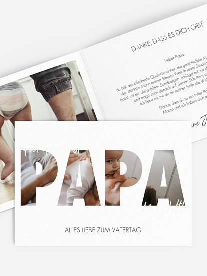 Karte zum Vatertag Bild für Papa