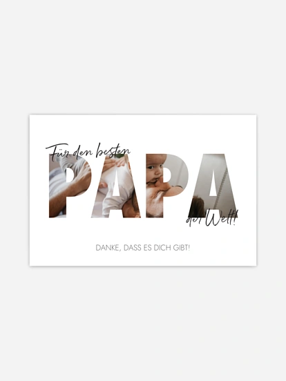 Poster Vatertag Bild für Papa
