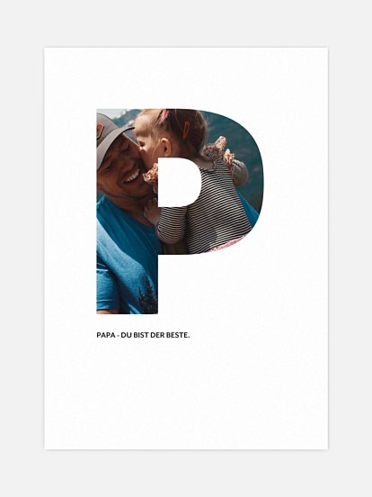 Poster Vatertag Letter