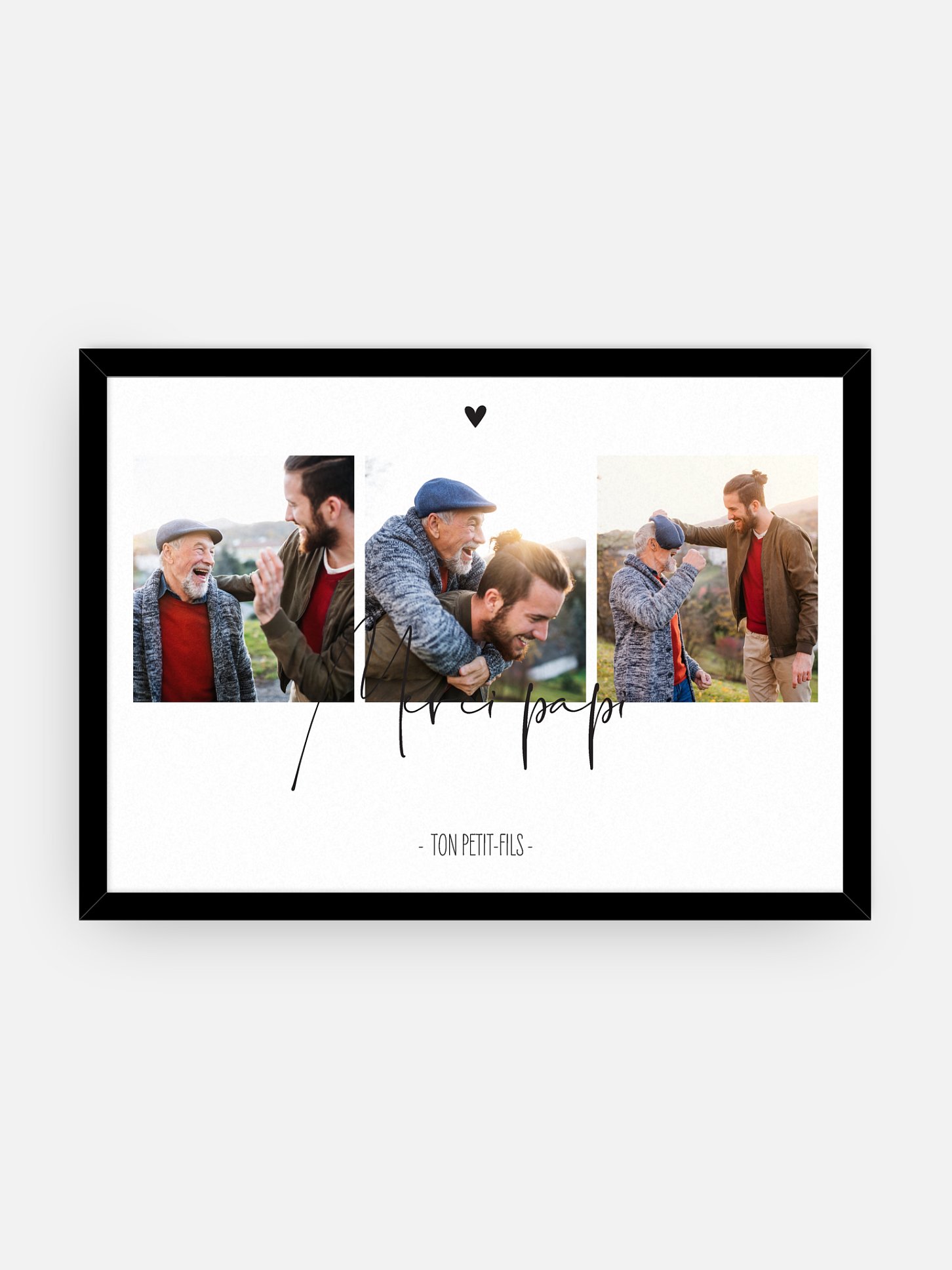 Affiche encadrée fête des pères Photos du bonheur