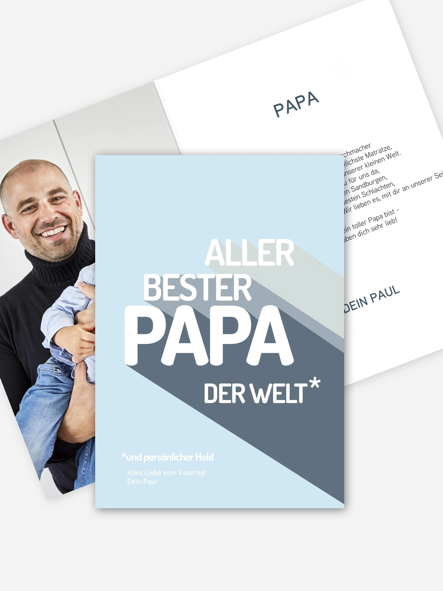 Karte zum Vatertag Retro