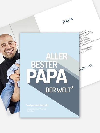 Karte zum Vatertag Retro