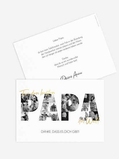Karte zum Vatertag Bilder für Papa
