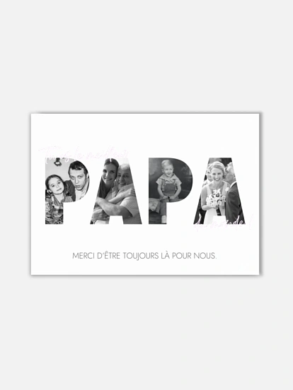 Affiche fête des pères Souvenirs avec papa