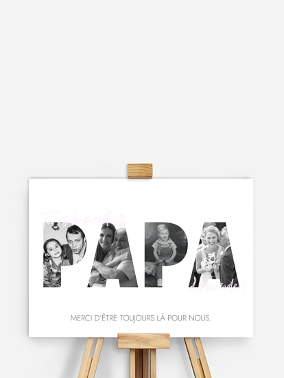 Affiche fête des pères Souvenirs avec papa