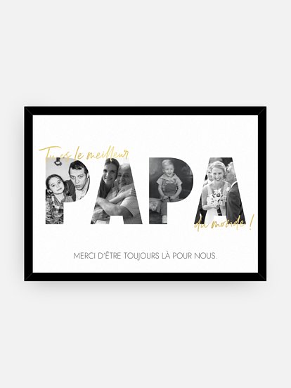 Affiche fête des pères Souvenirs avec papa